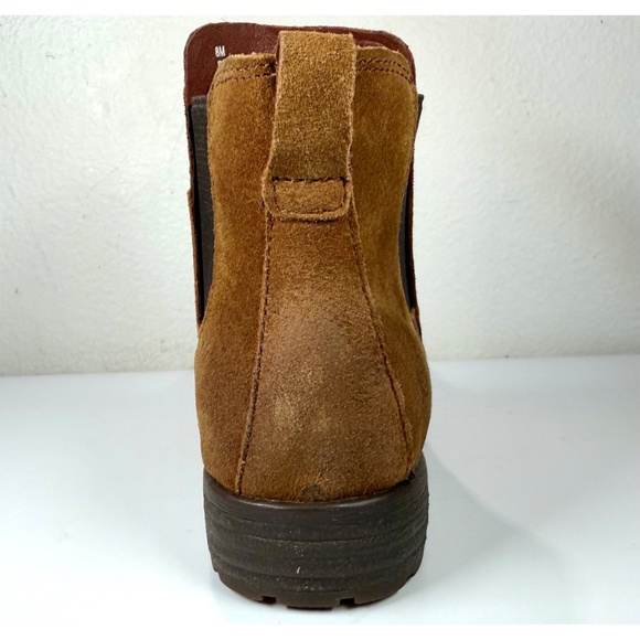 Børn Laney Rust Tobacco Distressed Sueded Leather Chelsea Bootie. Size 8 M - Picture 8 of 13